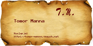 Tomor Manna névjegykártya